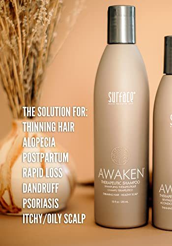 Surface Hair Awaken Therapeutic Shampoo Natural Ingredients for Thinning Hair and a Healthy Scalp 10 fl oz