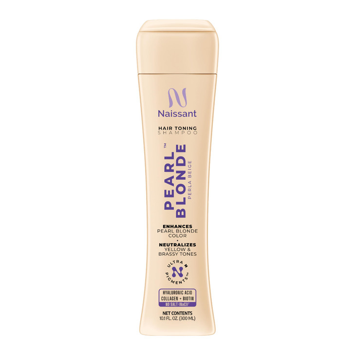 naissant Pearl Blonde Hair Purple Shampoo Ultra HighPurity Pigments Neutralizes Yellow Brassy Tones Hyaluronic Acid Coll