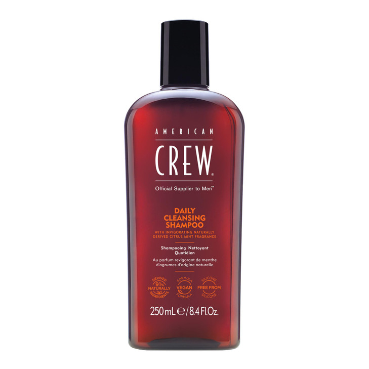 American Crew Shampoo for Men Daily Cleanser Naturally Derived Vegan Formula Citrus Mint Fragrance 845 Fl Oz