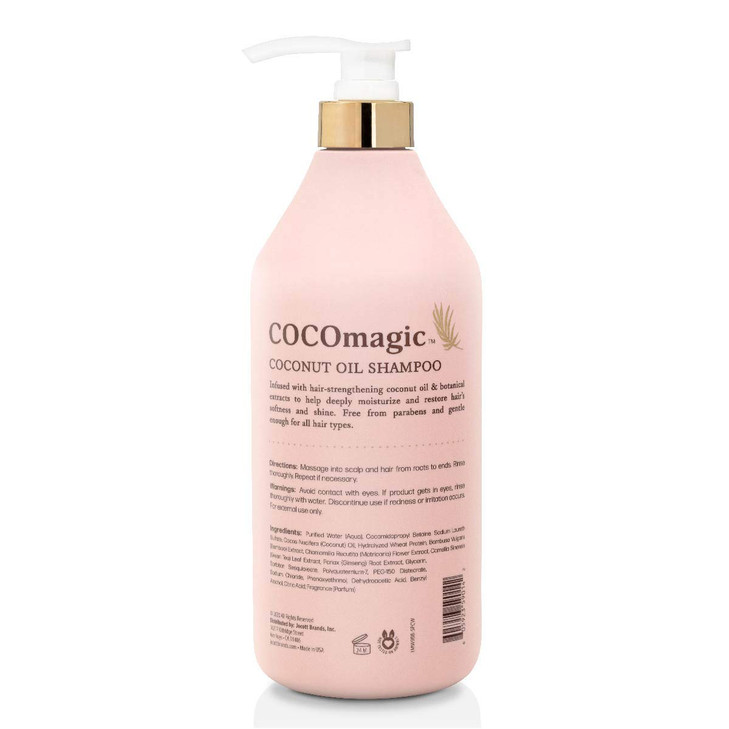 CocoMagic Nourishing Shampoo Coconut Oil and Botanical Extracts Strengthen Restore Softness and Shine Paraben Free Cruel