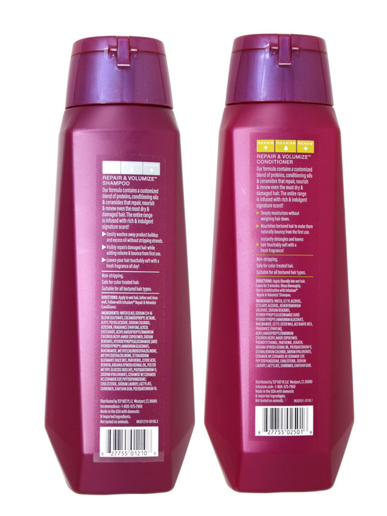 INFUSIUM Shampoo Conditioner Repair Volumize RepairNourishRenew with Collagen Building Peptides Hyaluronic Acid for Dry