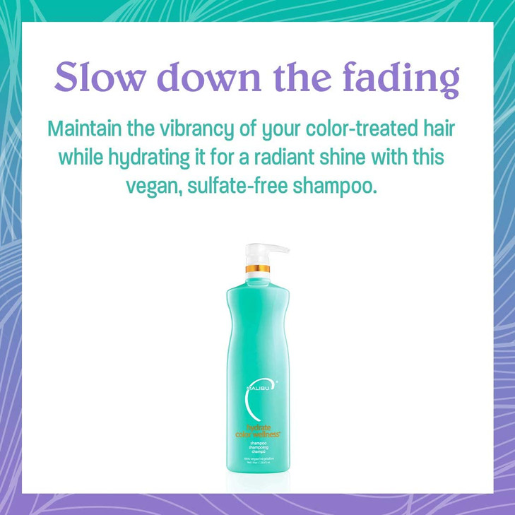 Malibu C Hydrate Color Wellness Shampoo Shampoo for Color Treated Hair and Fights Fade Sulfate Free Gentle Cleansing Hai