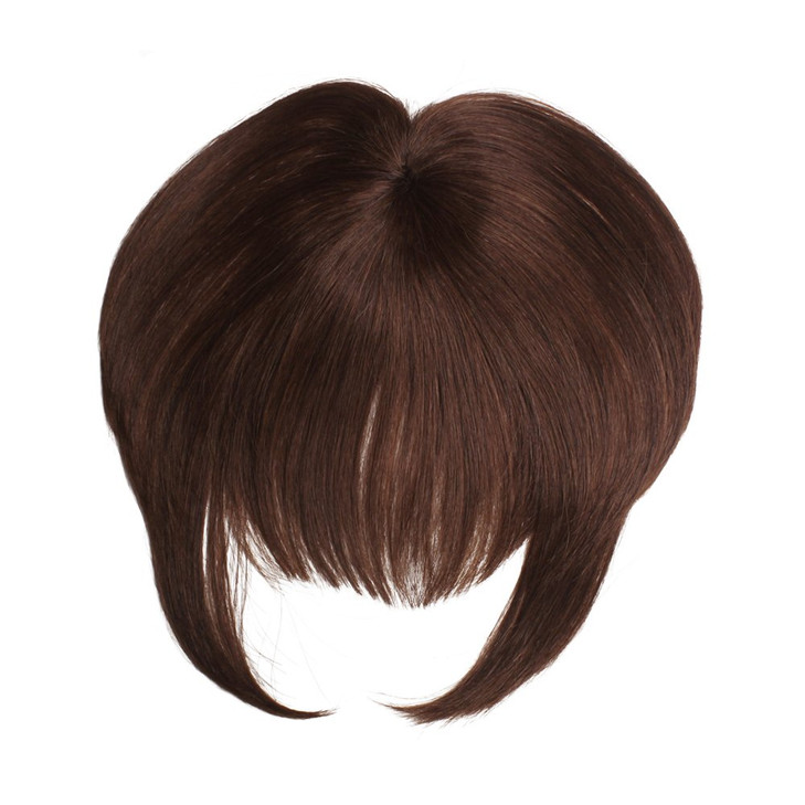 Vivica A Fox SNAP BANG CROWN 100 Human Hair ClipIn Crown SnapIn Head Bangs for Quick Styling Thick Fake Bangs and Hairpi