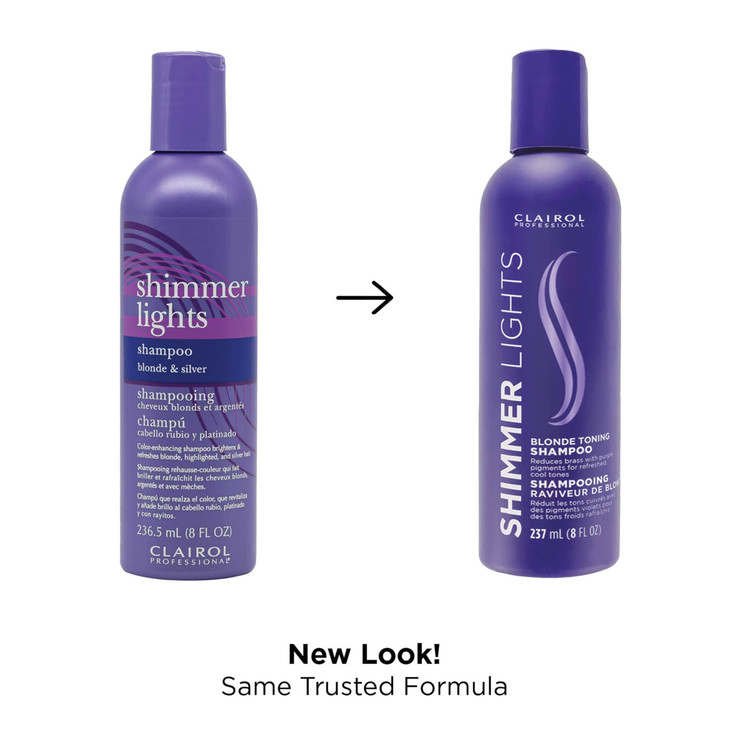Clairol Professional Shimmer Lights Purple Shampoo 8 fl Oz Neutralizes Brass Yellow Tones For Blonde Silver Gray Highlig