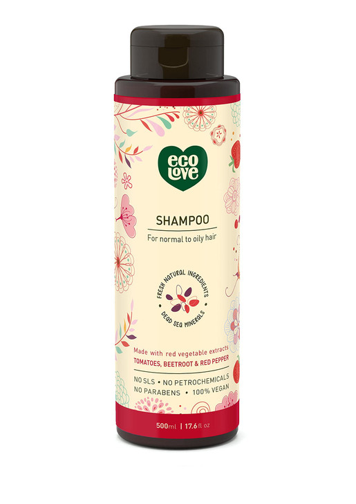Eco Love Shampoo Tomato Beetroot Red Pepper Extracts 169 Fl Oz