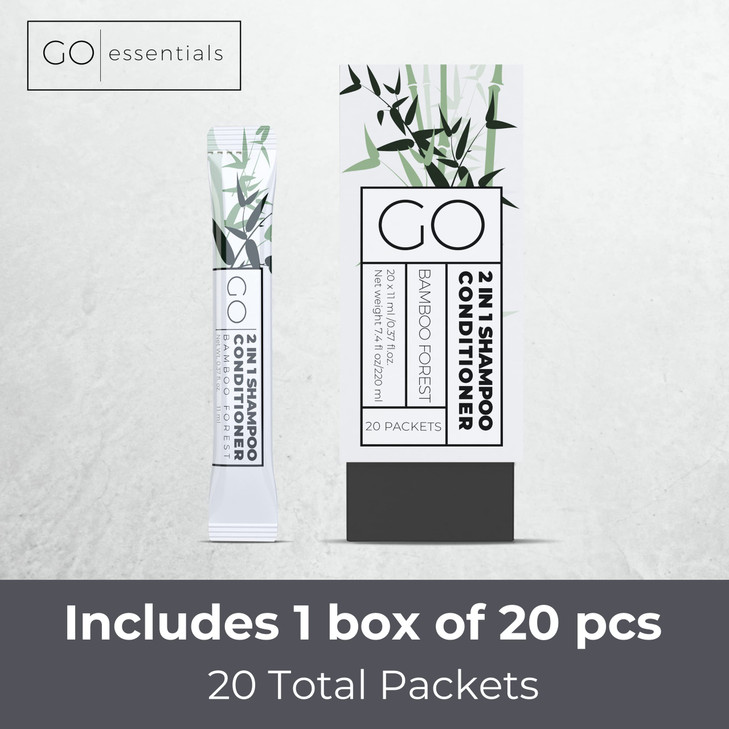 Travel Size Shampoo and Conditioner Set of 20 2 in 1 Single Use Travel Shampoo and Conditioner Sulfate Free Hotel Amenit