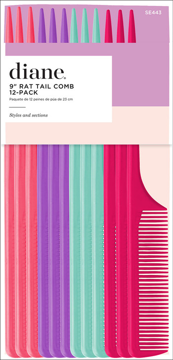Diane SE443 Rat Tail Combs - 12 Count (Pack of 1) online at globaldelivered