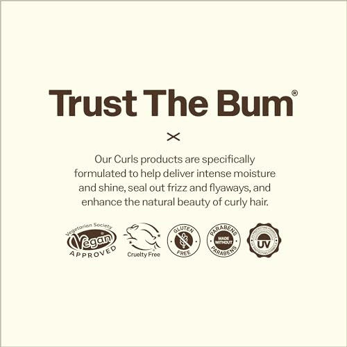 Sun Bum Curls Shampoo Moisturizing Hair Treatment for Wavy and Curly Hair Frizz Free Finish Enrich with Coconut Oil and