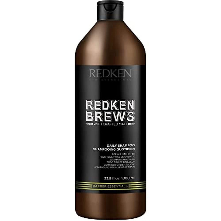 Redken Brews Daily Shampoo For Men Lightweight Hydrating Cleanser For All Mens Hair Types Adds Moisture and Shine to Dry