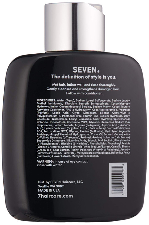 SEVEN Haircare KENTE BOND Shampoo for Split Ends Damaged Hair Sulfate Free Cruelty Free with Green Tea Guar Pro Vitamin