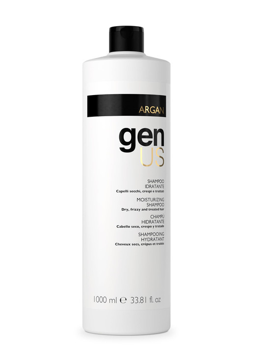 Genus Argan Hydrating Hair Shampoo Enriched with Argan Linseed Oil for Dry Frizzy Treated Hair Moisturizing AntiFrizz No