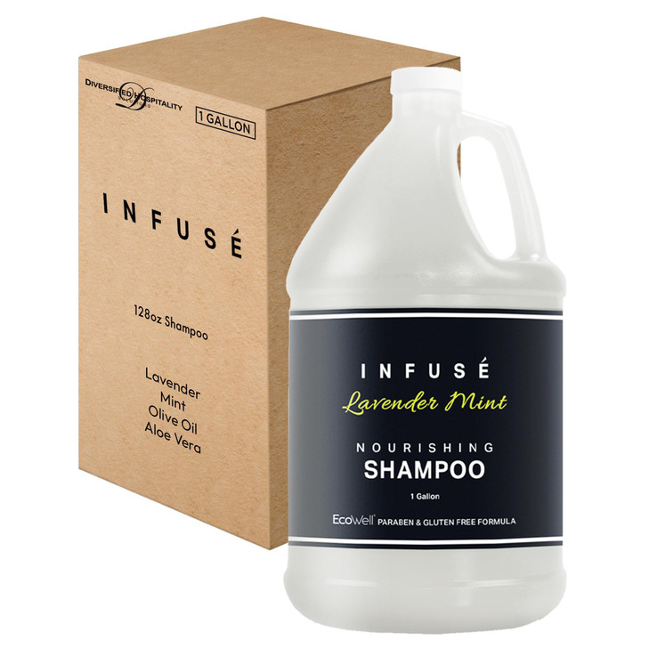 1Shoppe AllinKit Infuse Lavender Mint Hotel 1 Gallon For Hospitality Vacation Rentals to Refill Dispensers Single Gallon