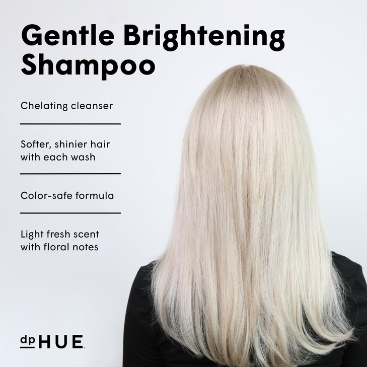 dpHUE Gentle Brightening Shampoo 85 oz Cleanses While Boosting Brightness Shine Fresh Floral Scent Color Safe Vegan Crue
