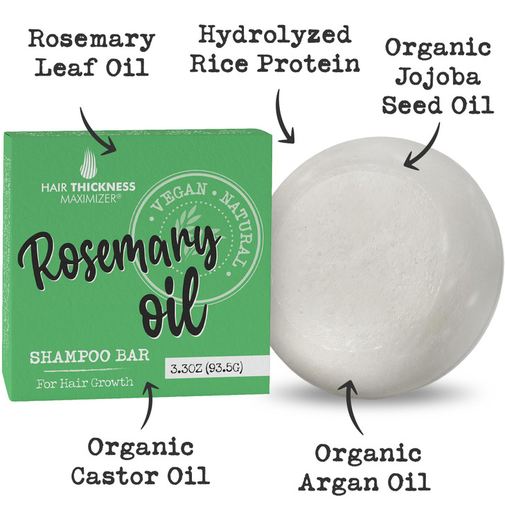 Rosemary Oil for Hair Growth Shampoo Bar EcoFriendlyNo Harsh Chemicals Color Safe pH Balanced Solid Shampoo Bar Equal to