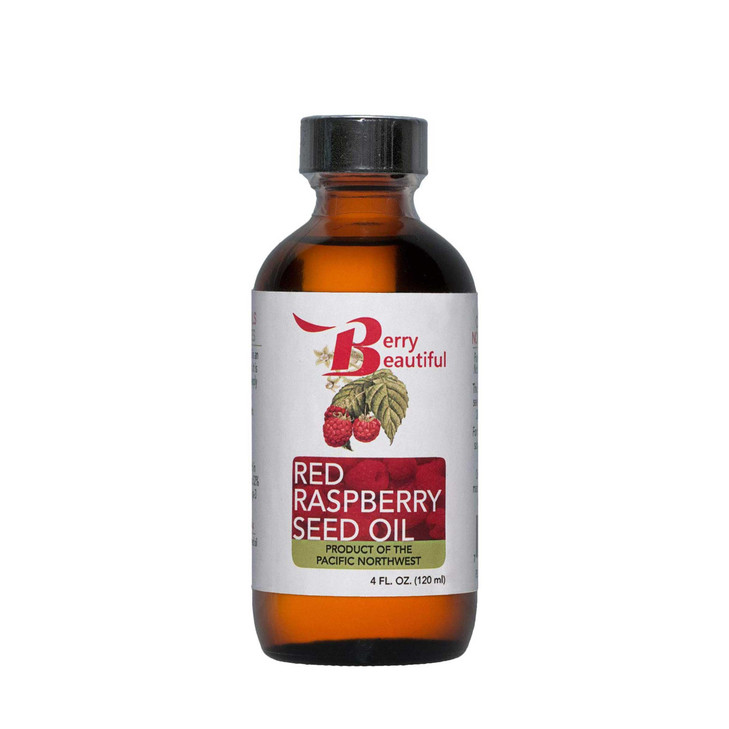Berry Beautiful Red Raspberry Seed Oil 4 fl oz Coldpressed from Raspberries grown by Northwest Berry Coop farmers