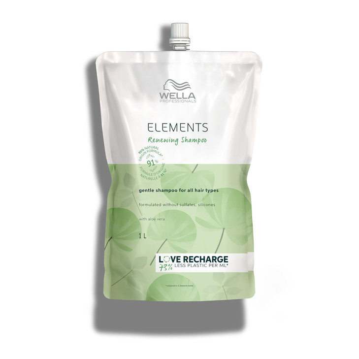 Wella Professionals Elements Renewing Shampoo with Aloe Vera Gentle for All Hair Types Without Sulfate Silicone 1 Liter