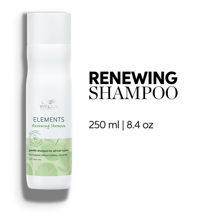 Wella Professionals Elements Renewing Shampoo with Aloe Vera Gentle for All Hair Types Without Sulfate Silicone 84 Fl Oz