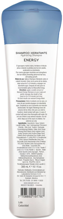 Naissant Energy Treatment Shampoo Hair Growth Accelerator Strengthener for Color Treated Natural Hair Enriched with Mari