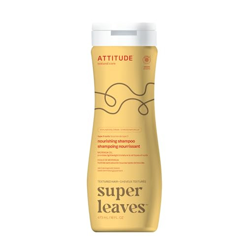 ATTITUDE Nourishing Shampoo for Curly Hair with Moringa Oil EWG Verified Vegan and Naturally Derived 3a 3b 3c Curl Type