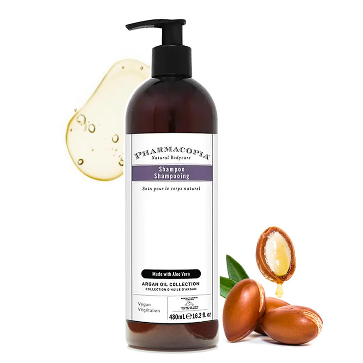 Pharmacopia Hotel Argan Oil Shampoo Natural Hair Care with Plant Based Organic Ingredients Aloe Vera wtih Green Tea and