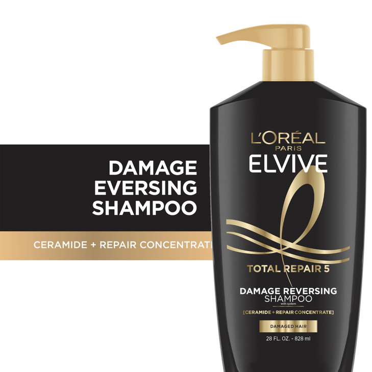 LOreal Paris Elvive Total Repair 5 Repairing Shampoo for Damaged Hair Shampoo with Protein and Ceramide for Strong Silky