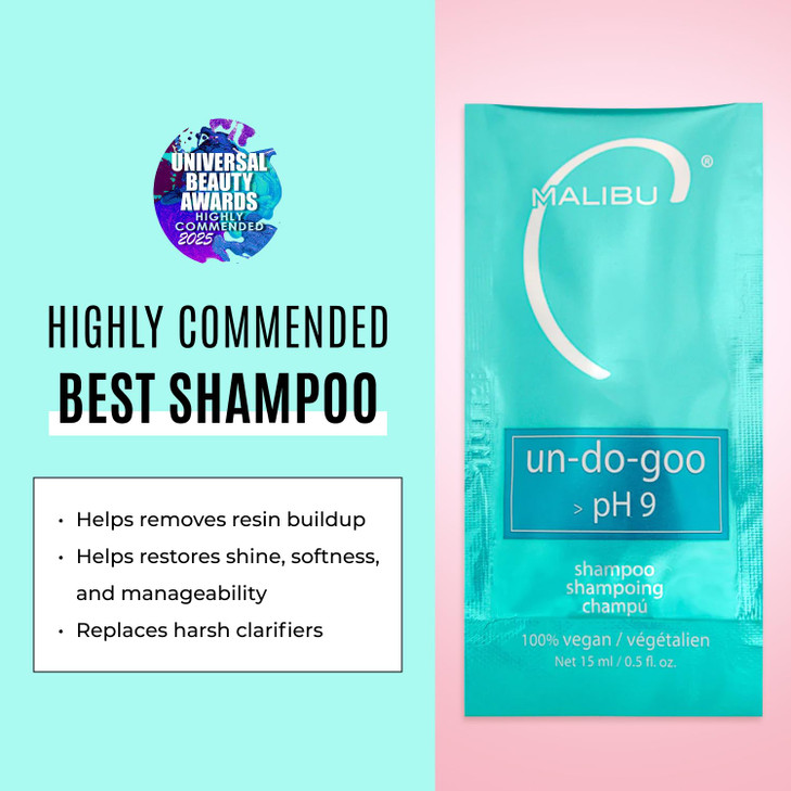Malibu C UnDoGoo Clarifying Shampoo Removes Product Build Up and Resins from Hair Shine Restoring SulfateFree Cleanser 1