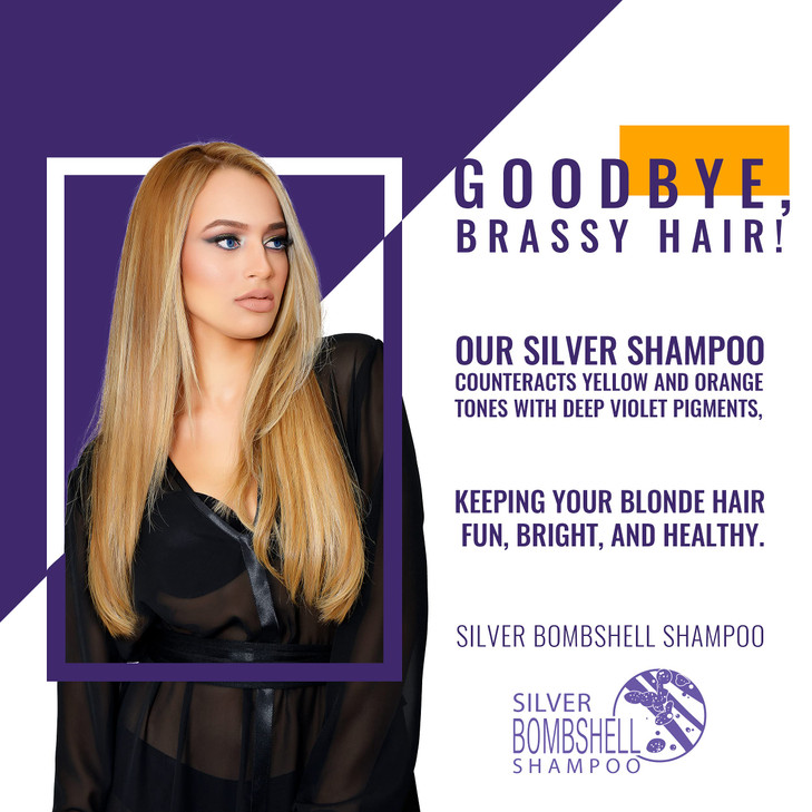 GK HAIR Silver Bombshell Purple Shampoo 95 Fl Oz280ml For Blonde Platinum Ash Silver Gray Hair Moisturizes Dry Damaged R