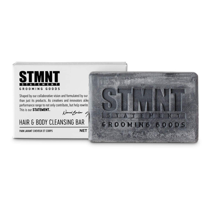 STMNT Grooming Goods Hair Body Cleansing Bar 44 oz SLSSLES Sulfates Free Moisturizing Formula wActivated Charcoal Travel