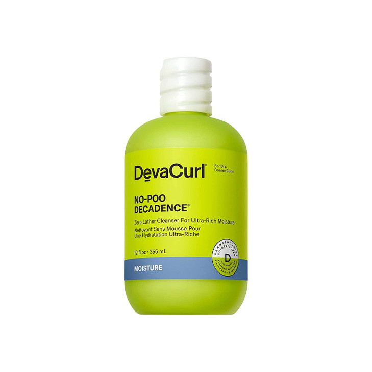 DevaCurl NoPoo Decadence NonLathering Cleanser for UltraRich Moisture Green Oasis 12 fl oz