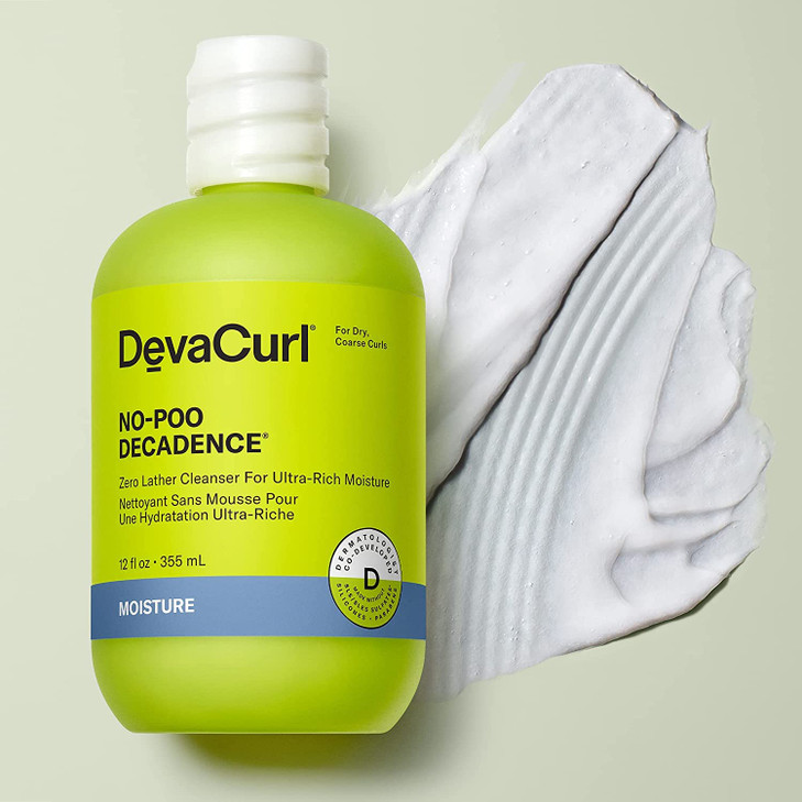 DevaCurl NoPoo Decadence NonLathering Cleanser for UltraRich Moisture Green Oasis 12 fl oz