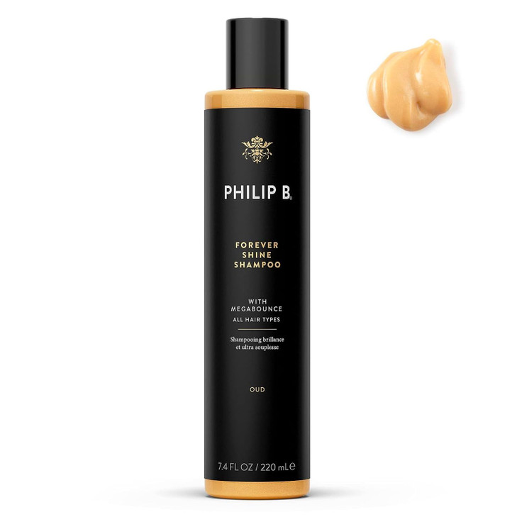 PHILIP B Forever Shine Shampoo 74 fl oz 220 ml Volumizing Cleanser With Notes of Pure Oud Leaves Hair Smooth Glossy Redu