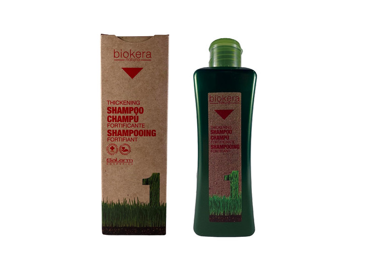 SALERM Fortifying Shampoo Biokera Natura Fortifying Shampoo 300 ml with Ginseng and Ginkgo Biloba Nourishes the Scalp He