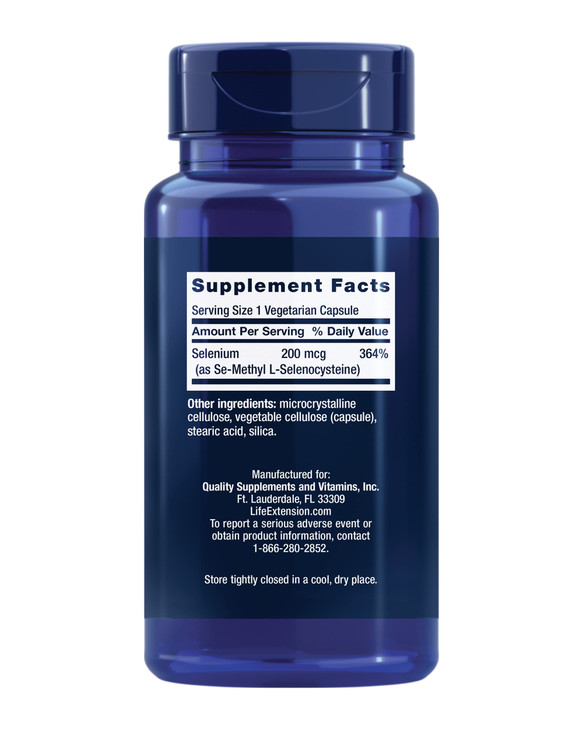 Life Extension Se-Methyl L-Selenocysteine, Advanced Form of Selenium, antioxidant Defense, Cellular Health, Healthy Aging, Vegetarian, Gluten-Free, N online at globaldelivered
