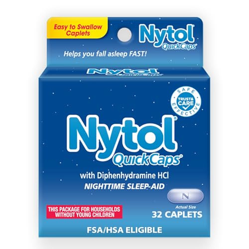 Nytol Quick Caps Nighttime Sleep Aid, Helps You Fall Asleep Fast, 32 Caplets online at globaldelivered