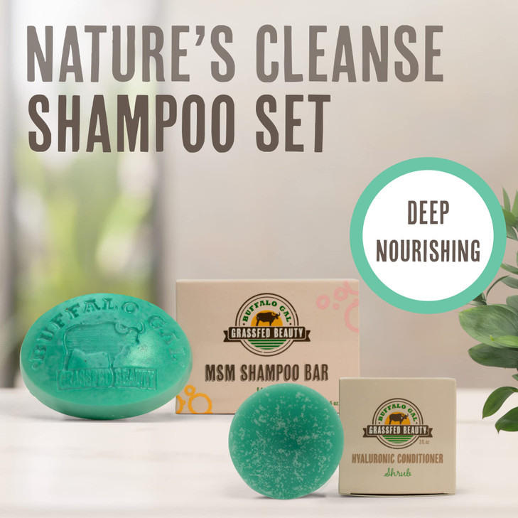 MSM and Tallow Shampoo Bar Hyaluronic and Tallow Hair Conditioner Bar Solid Bar Shampoo and Conditioner for Hair Growth
