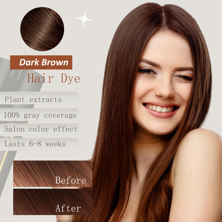 Onilyua Dark Brown Hair Dye Shampoo 3 in 1 Natural Hair Color Dye for Men Women Shampoo Para Canas LongLasting Effect fo