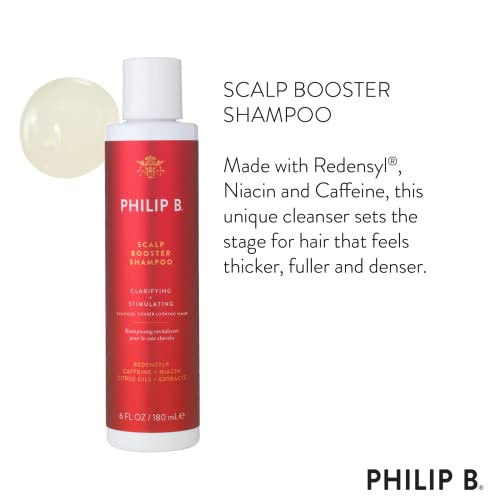 PHILIP B Scalp Booster Shampoo 6 fl oz 180 ml Clarifying Shampoo Stimulates Scalp for Thicker Denser Looking Hair