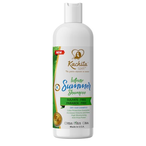 Kachita Spell New Hydrate Moisturizing Shampoo Intense Summer Sulfate and Paraben Free For Medium to Thick Dry Color Tre