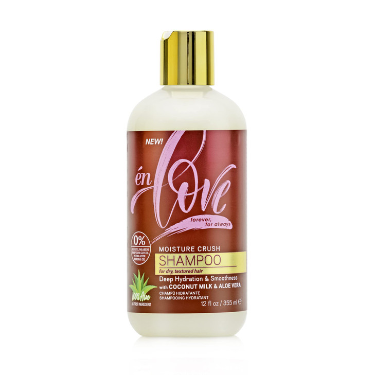 n Love Moisture Crush Shampoo for Curly Wavy Hair with Natural Coconut Milk Pure Aloe Vera for Deep Hydration Deep Shine