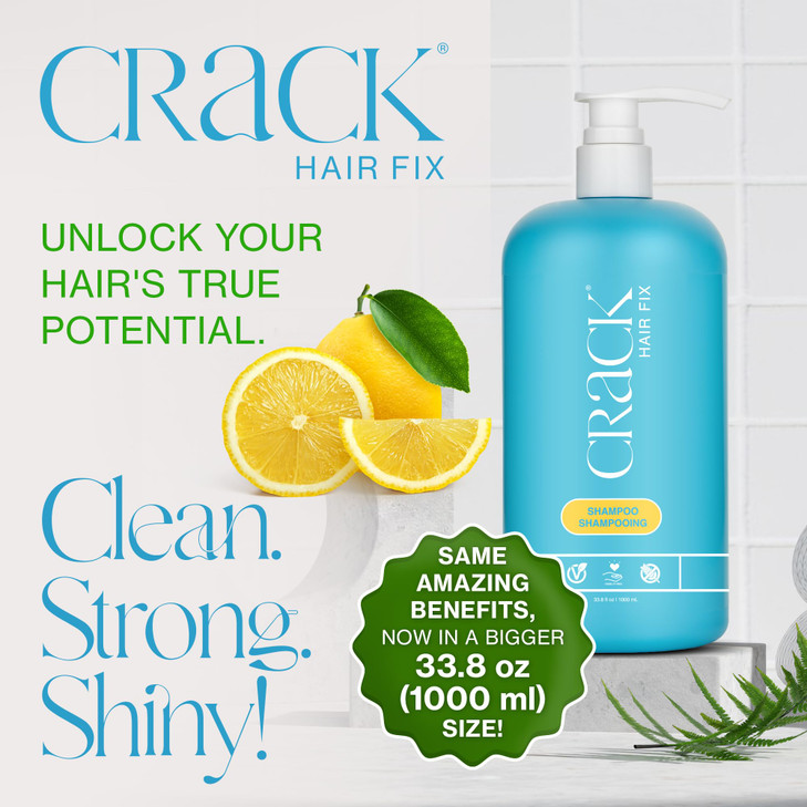 Crack HAIR FIX Shampoo with Pump Moisturizing Strengthening SulfateFree Formula Protects Against Dryness Reduces Breakag