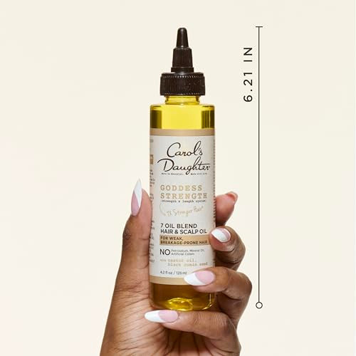 Carols Daughter Goddess Strength 7 Oil Blend Scalp and Hair Oil for Waves Coils and Curls Hair Treatment with Castor Oil
