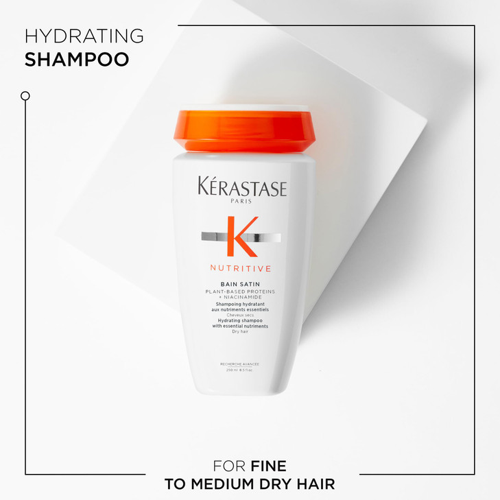 KRASTASE Nutritive Gentle Hydrating Shampoo for Dry Hair Nourishing Protein Formula with Niacinamide Moisturises Softnes