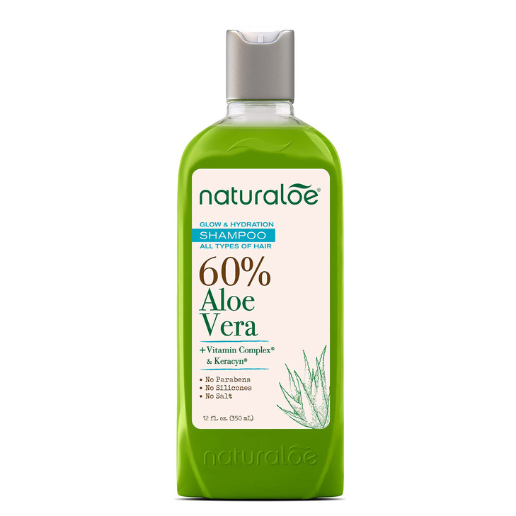 Naturaloe Glow Hydration Shampoo 12 fl oz 100 Vegan formula infused with 60 Aloe Vera gel Eco friendly cruelty free no p
