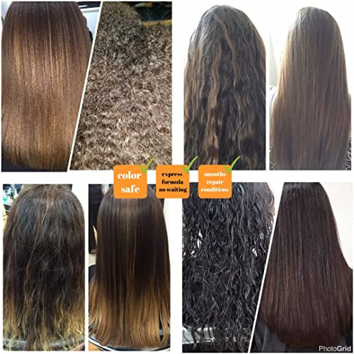 Clarifying Shampoo with Brazilian Keratin Treatment and Intensive Hair Mask KIT Tratamiento de Keratina Alisado 120ml 4f