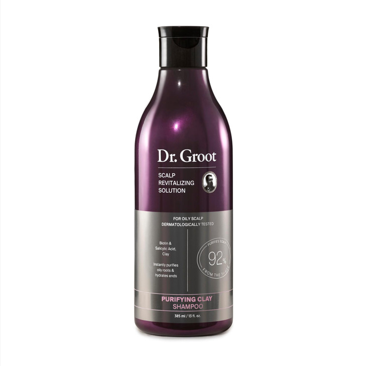 Dr Groot Purifying Clay Shampoo Korean Hair Care for Oily Scalp Biotin Rosemary Oil and Salicylic Acid Purify Roots Hydr