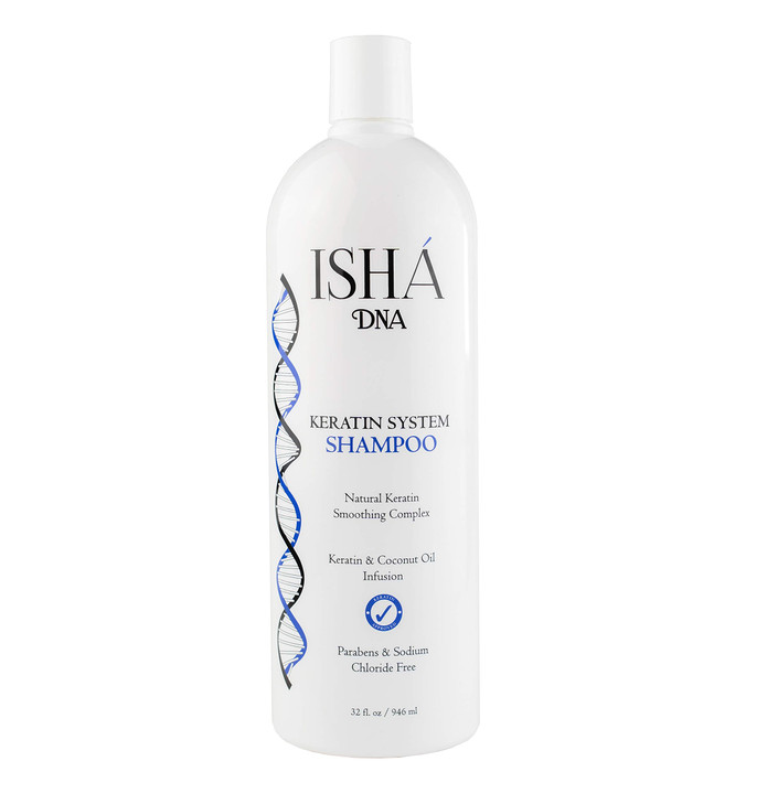 ISHA DNA Keratin Treatment System Shampoo Sulfate and Parabens Free For KeratinTreated and All Hair Types Coconut Oil In