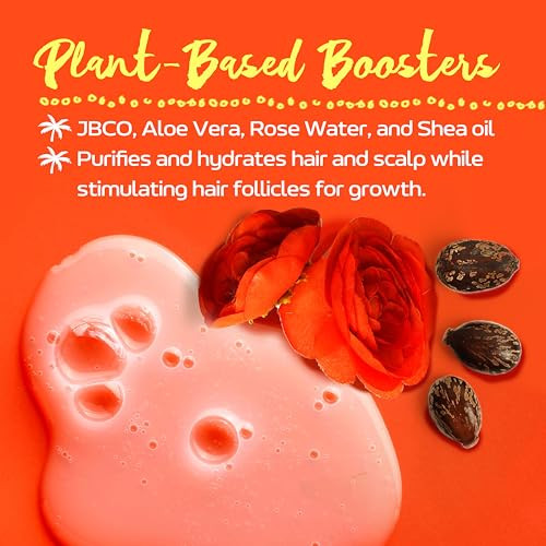 Hair Gro Cleansing Moisturizing Shampoo 237ml Infused with Aloe Vera Rose Water to Nourish and Soften Shea Oil for Moist