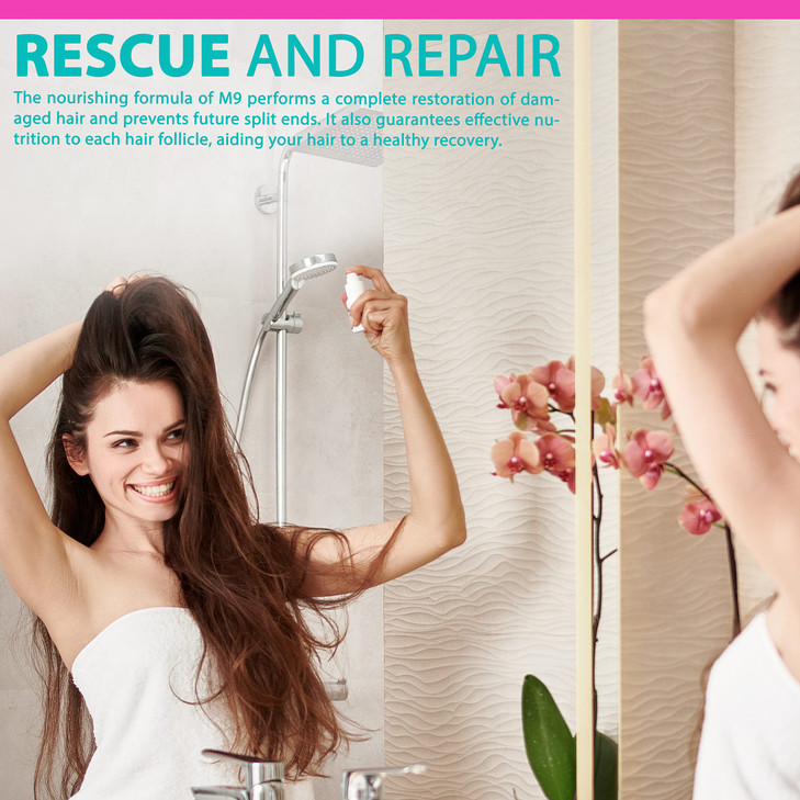 NAPURA M9 Hair Repair Treatment for Damaged Hair PreShampoo Protein Serum with Avocado Oil Sulfate Paraben Free 101 fl o