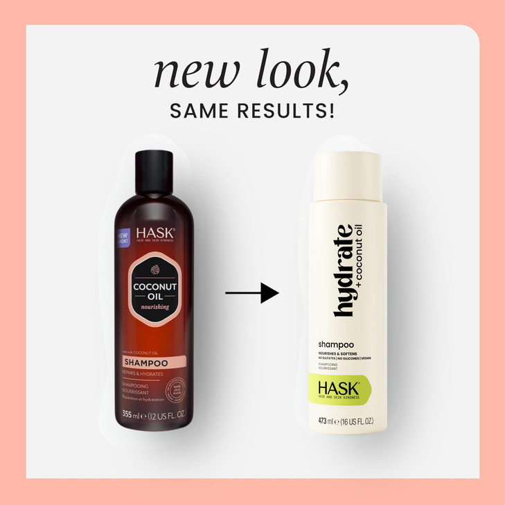 HASK Coconut Nourishing Shampoo Conditioner Set For All Hair Types SulfateFree ParabenFree GlutenFree CrueltyFree Color