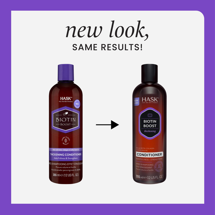 HASK Biotin Boost Thickening Shampoo Conditioner Set Adds Fullness Strengthens Volumizes SulfateFree ParabenFree GlutenF